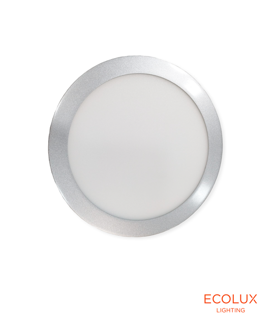 Downlight Saliente LED Dogma Redondo Prateado 12W 1080LM 3000K (3000K/4000K/6000K)